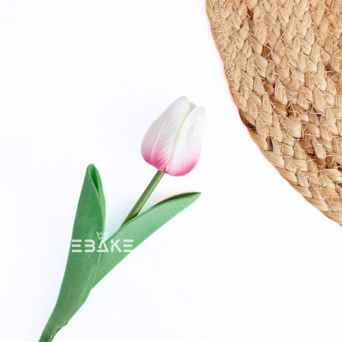 A1928 White & Pink Mix Tulips Bunch (10 Tulips)