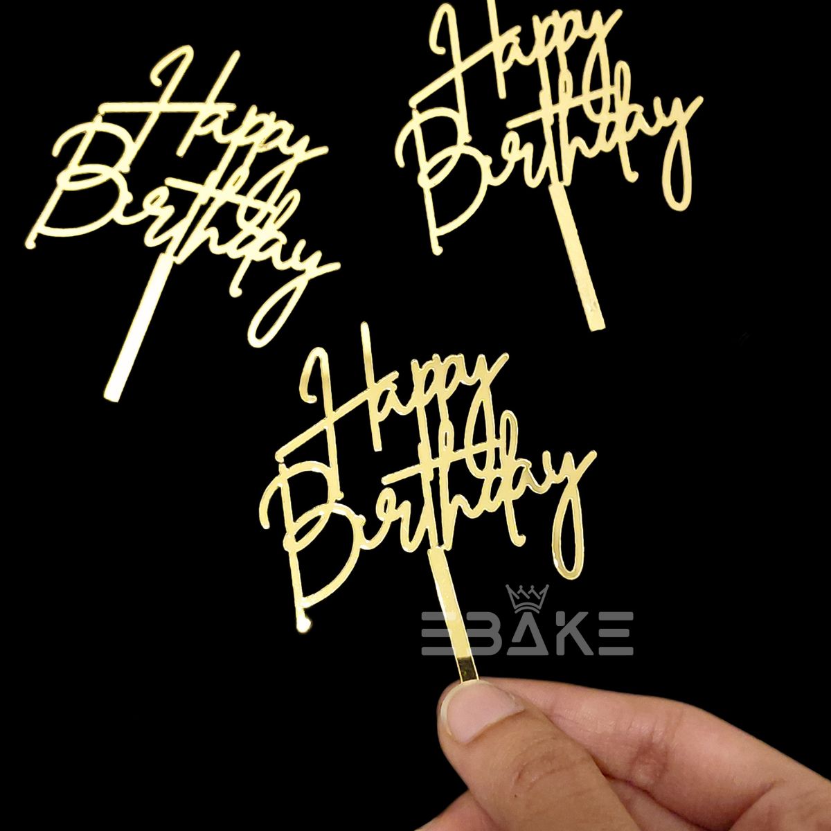 Happy Birthday Mini Topper (Set of 10 Pieces)