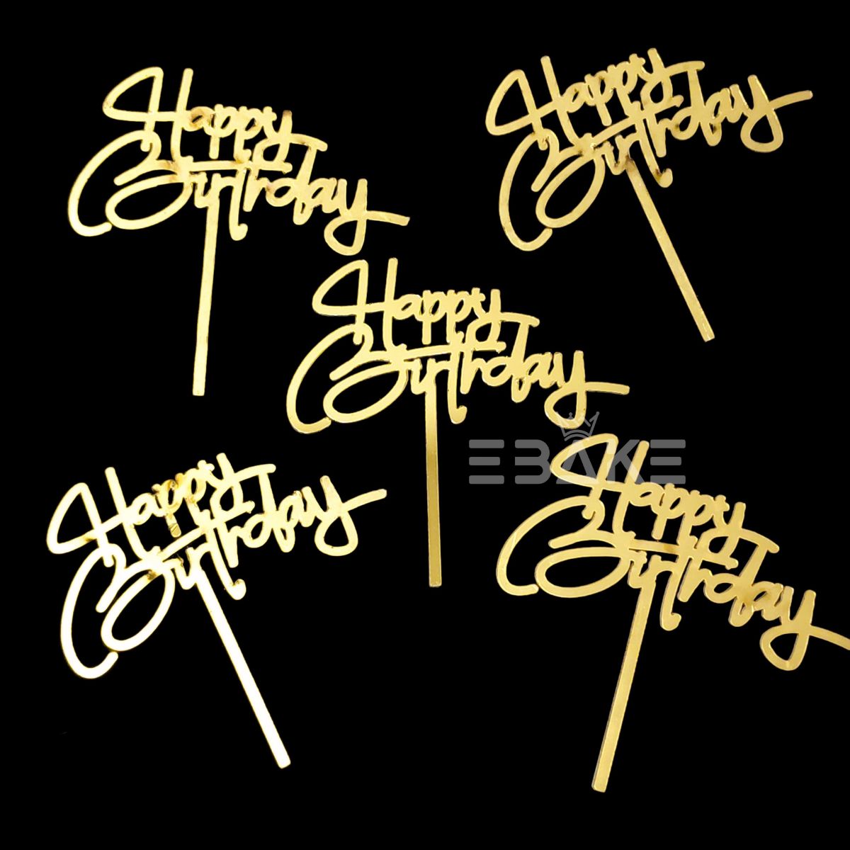 Happy Birthday Mini Topper (Set of 10 Pieces)
