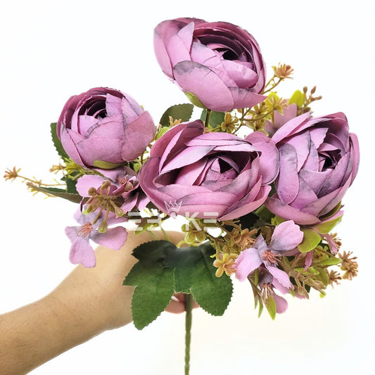 A1649 Opera Mauve Peony Bunch With Fillers