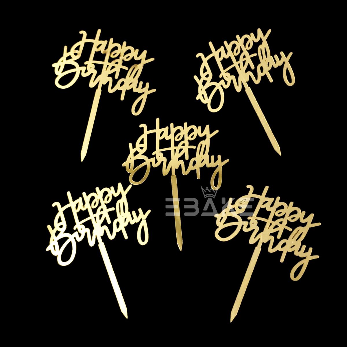 Happy Birthday Mini Topper (Set of 10 Pieces)