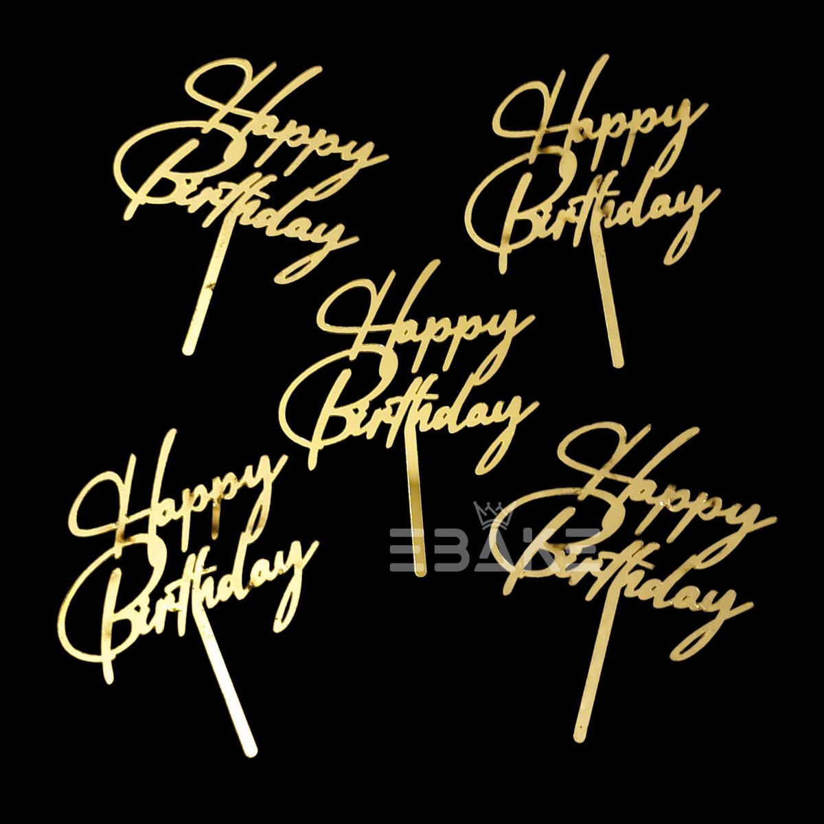 Happy Birthday Mini Topper (Set of 10 Pieces)