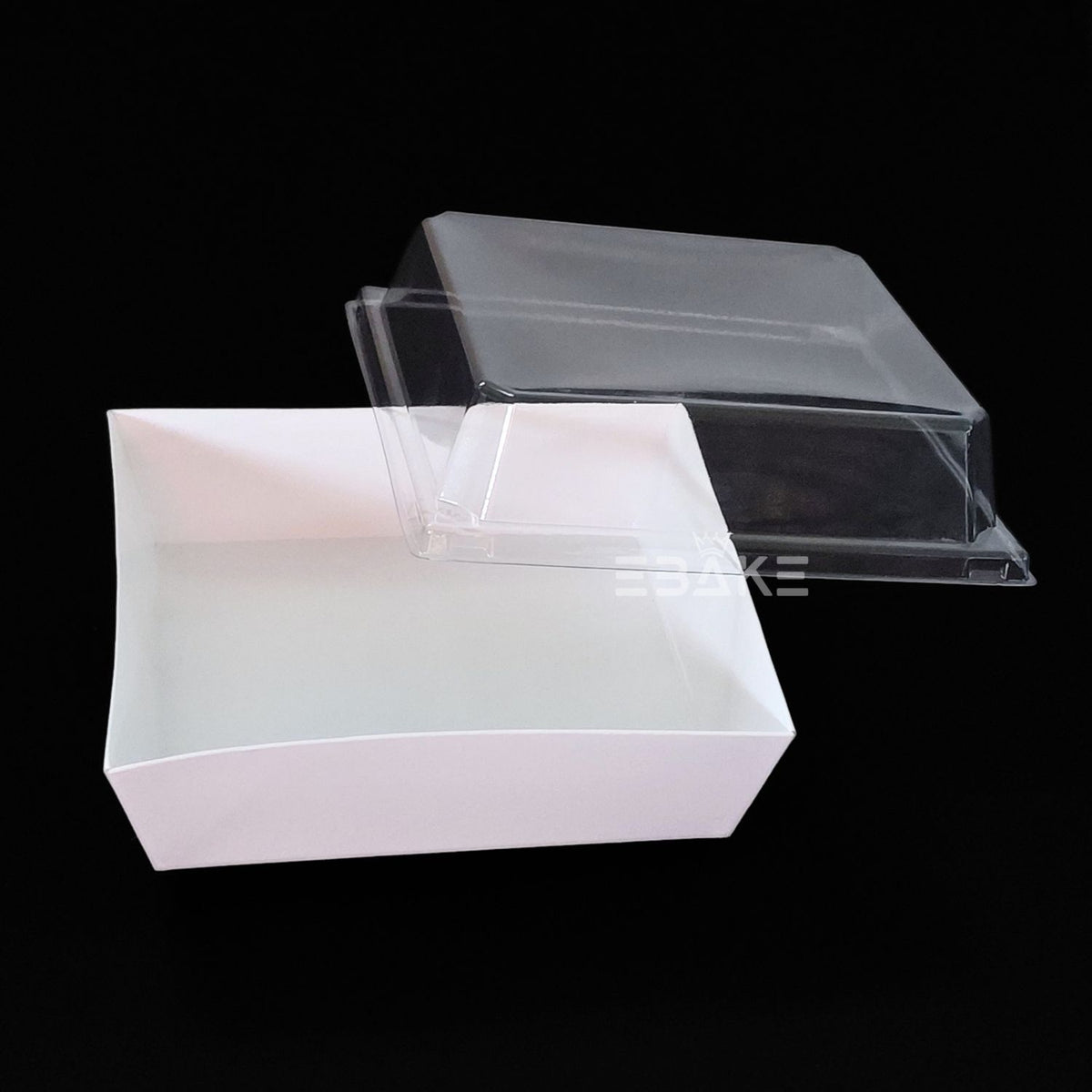 Kraft Paper Square Container With Transparent Lid