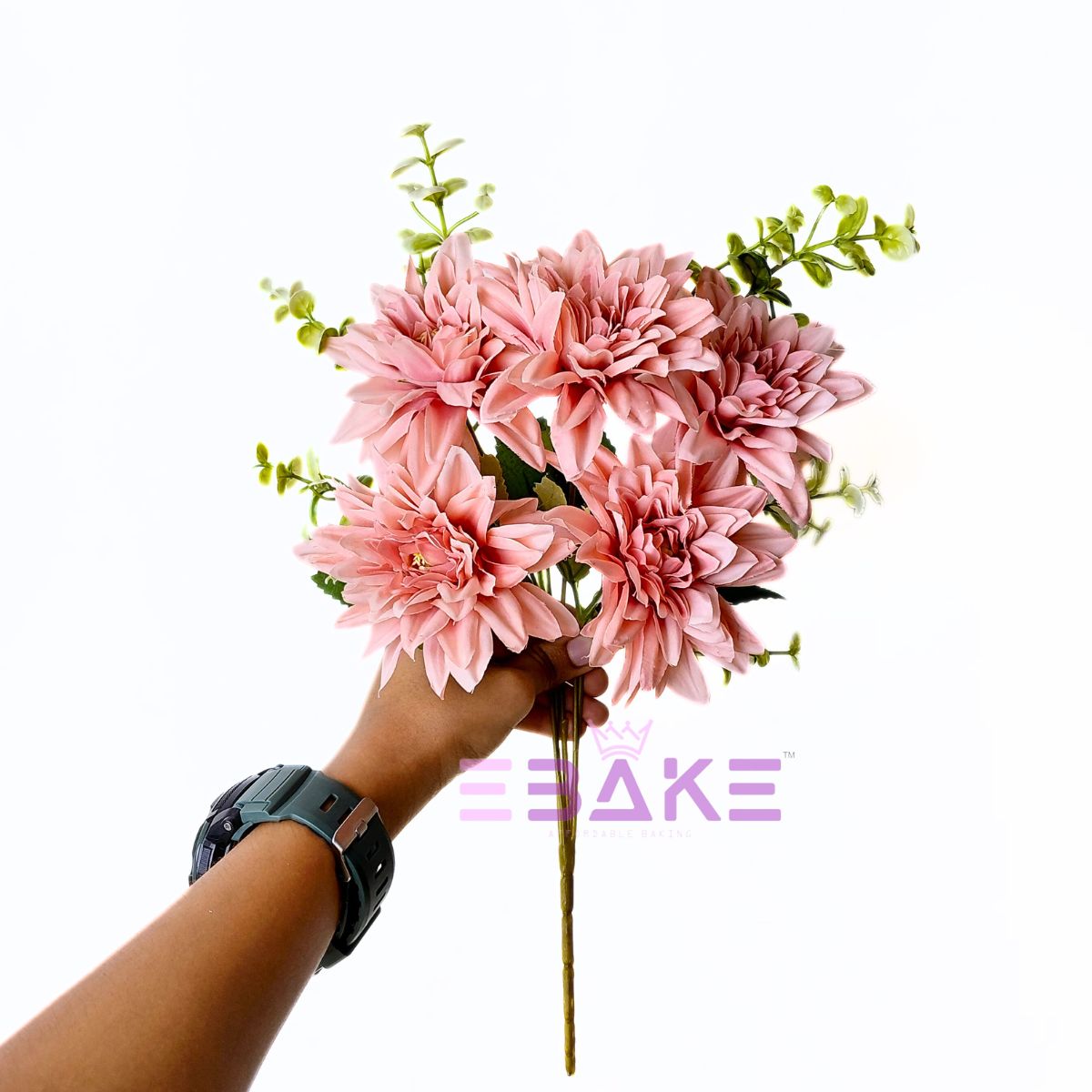 A1804 Mauve Pink Dahlia Bunch With Fillers
