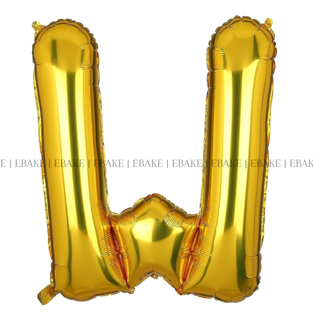 Alphabet Foil Balloons Gold 16 Inch Single Piece