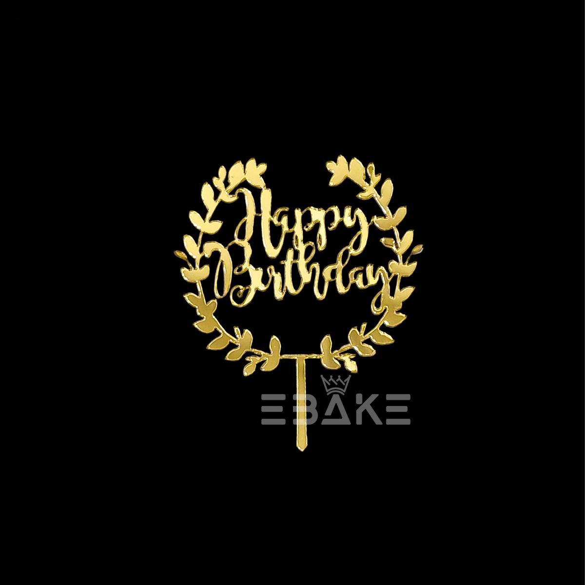 Happy Birthday Mini Topper Golden