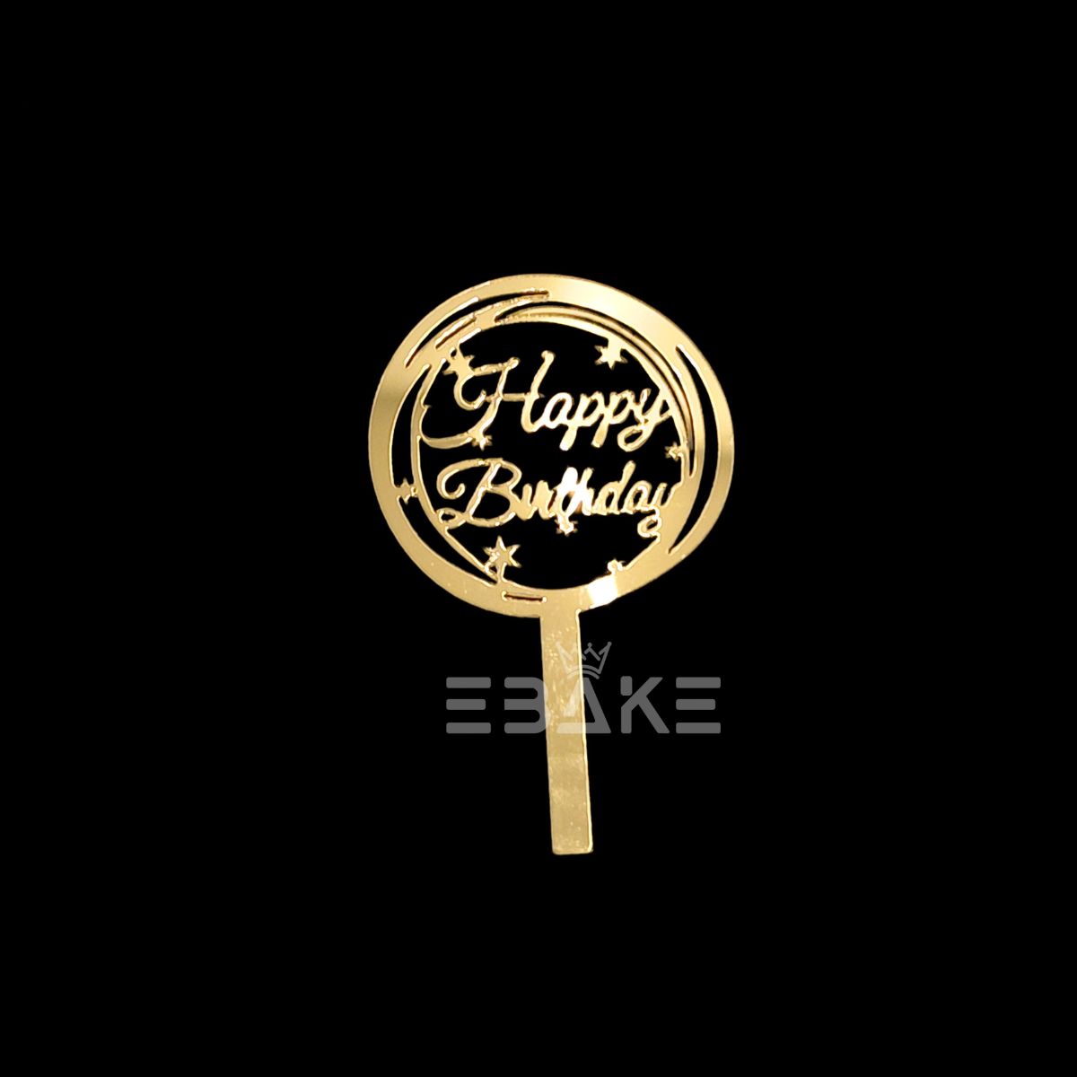 Happy Birthday Mini Topper Golden