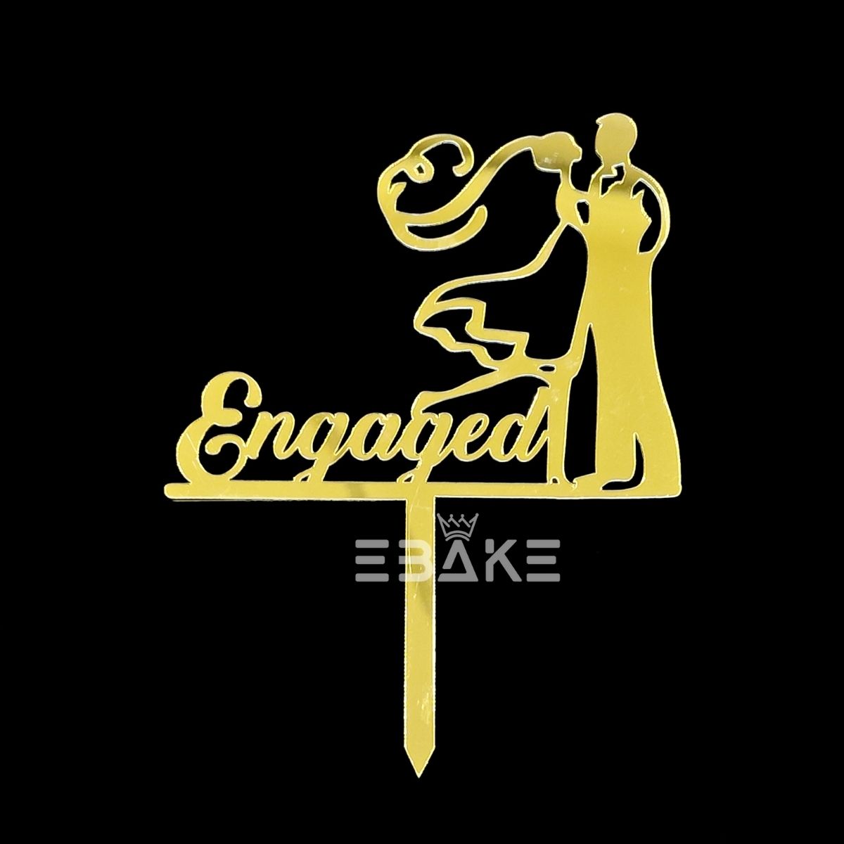 Engaged Cake Topper 4 Inch