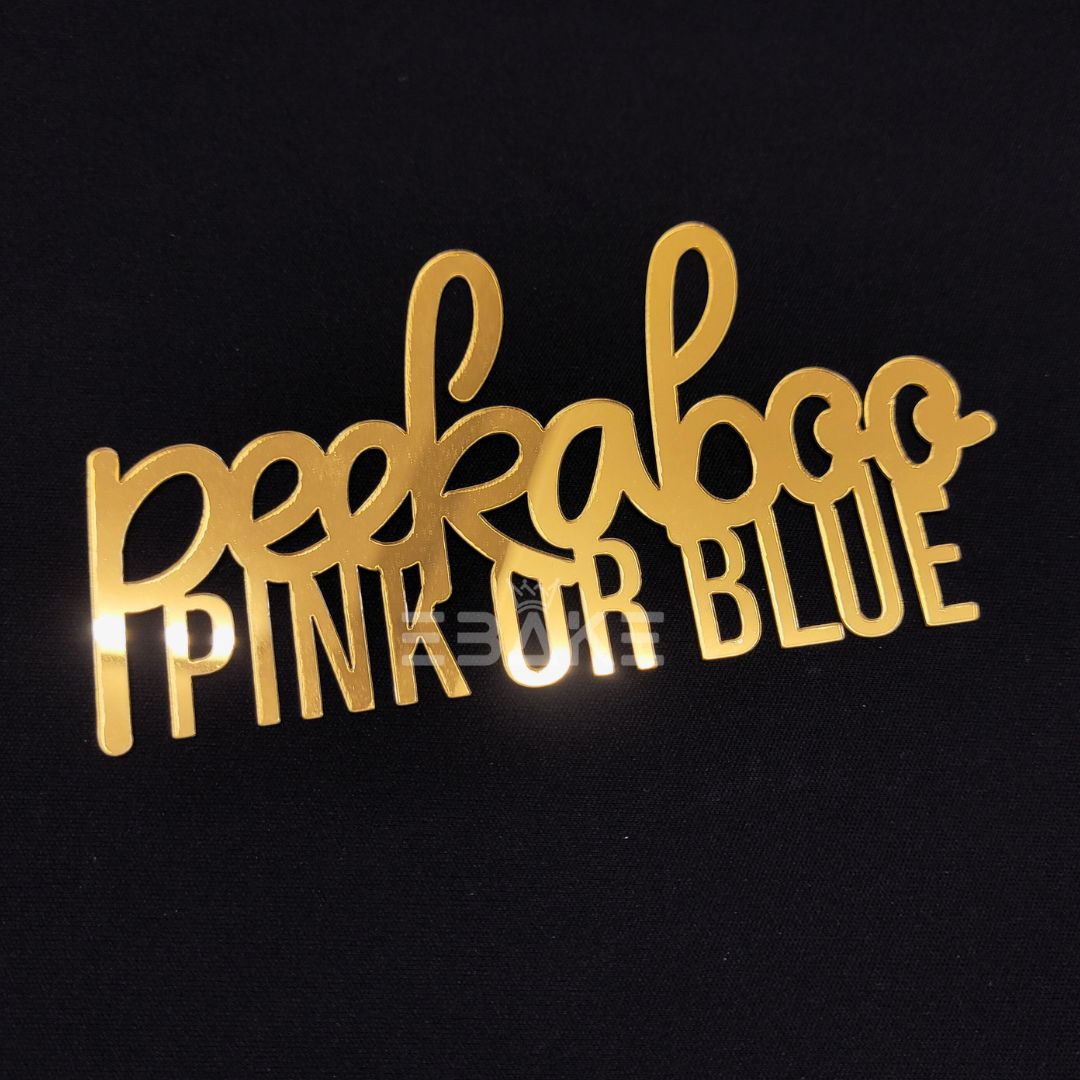 Peekaboo Pink or Blue Baby Shower Cutout
