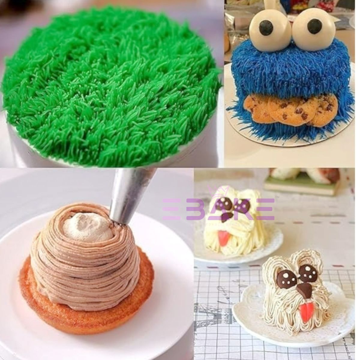 Stainless Steel Cake Decorating Nozzle / Pastry Icing Tip (Grass Nozzle)