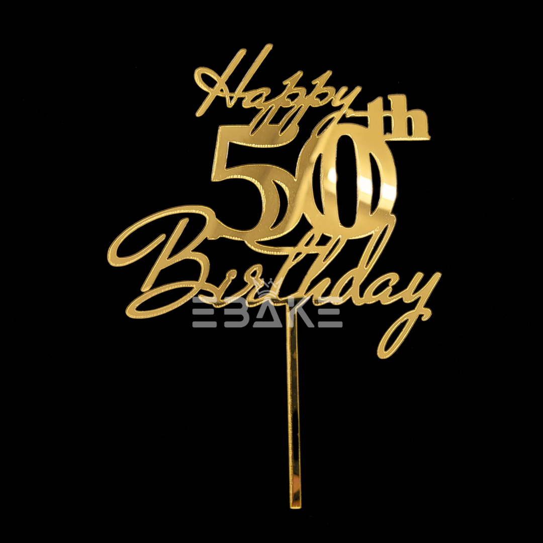 Happy 50th Birthday Cake Topper