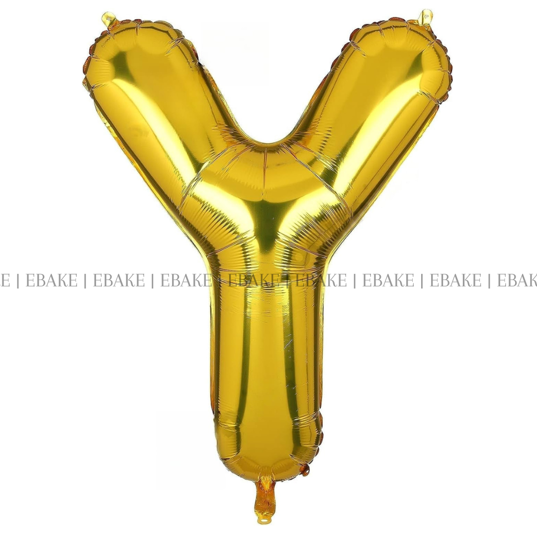 Alphabet Foil Balloons Gold 16 Inch Single Piece