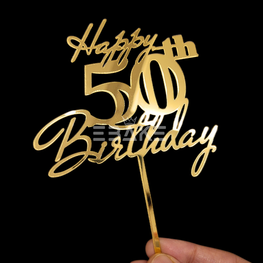 Happy 50th Birthday Cake Topper