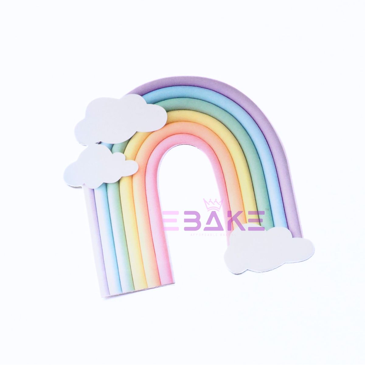 Paper Rainbow Toppers With Butterflies & Stick