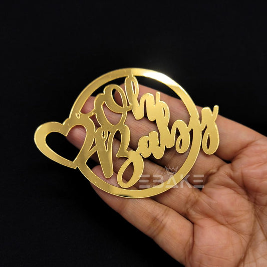 Oh Baby Cutout (Baby Shower) 3 Inch (Single Piece)