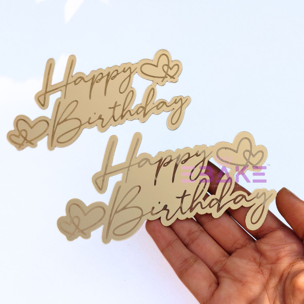 Happy Birthday Engraved Cutout (Set of 5)