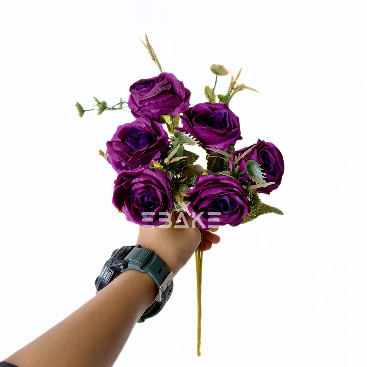 A1823 Rose Bunch With Fillers (Purple Mix)