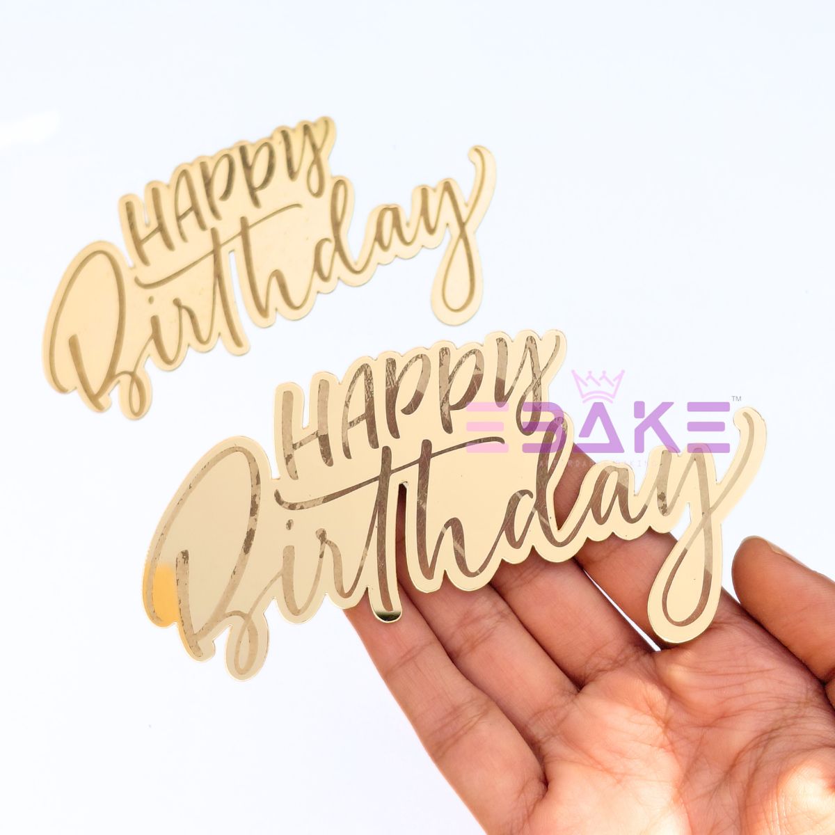 Happy Birthday Engraved Cutout (Set of 10)