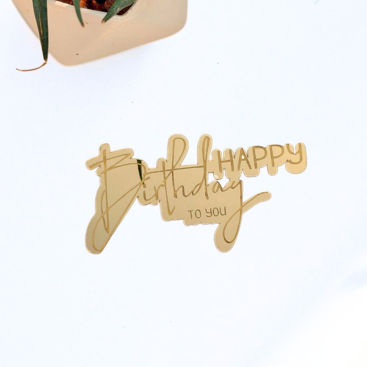 Happy Birthday Engraved Cutout (Set of 5)