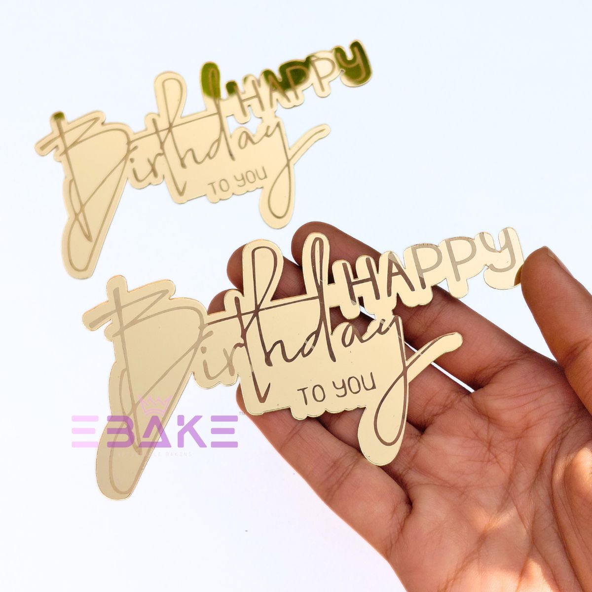Happy Birthday Engraved Cutout (Set of 5)