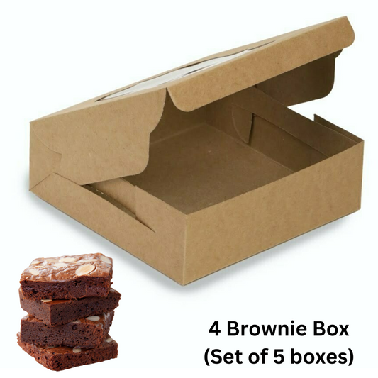 4 Piece Brownie Box (Set Of 5)