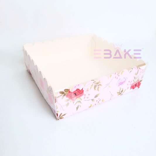 4 Piece Brownie Box With Transparent Lid