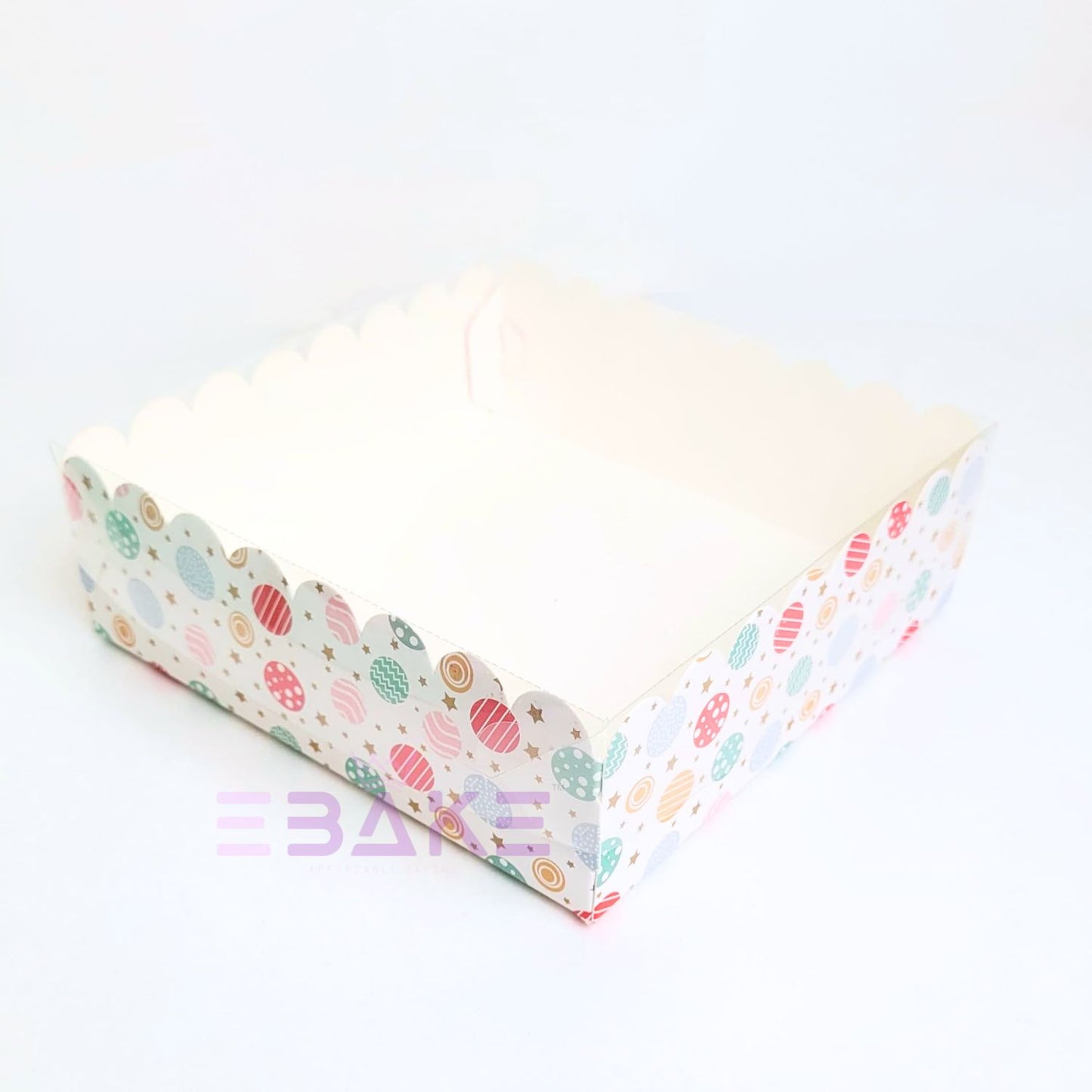 4 Piece Printed Brownie Box With Transparent Lid