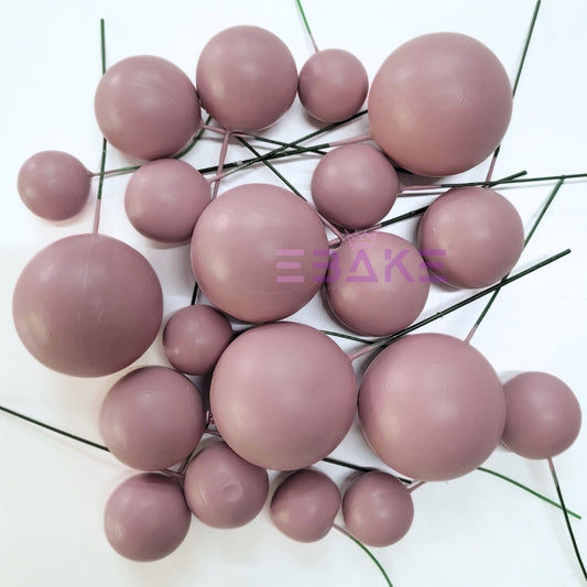 F27 Matte Faux Balls - Dusty Mauve (Set Of 20 Pieces)