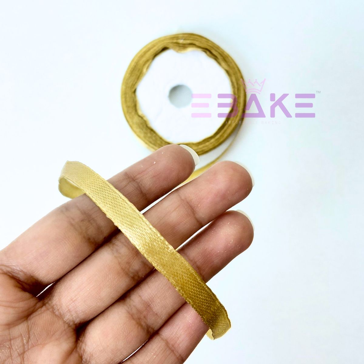 Golden Satin Ribbon 0.25 Inch