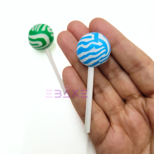 2 pcs Lollipop Cake Topper Non Edible - Small (Type 2) Assorted Colors