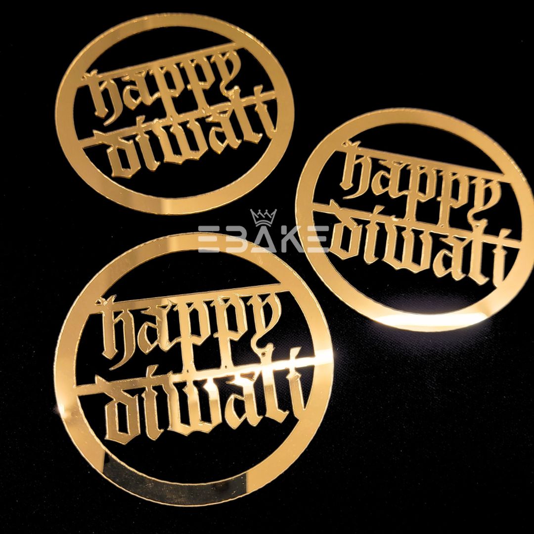 Happy Diwali 3 Inch Cutout (Set of 3) A590