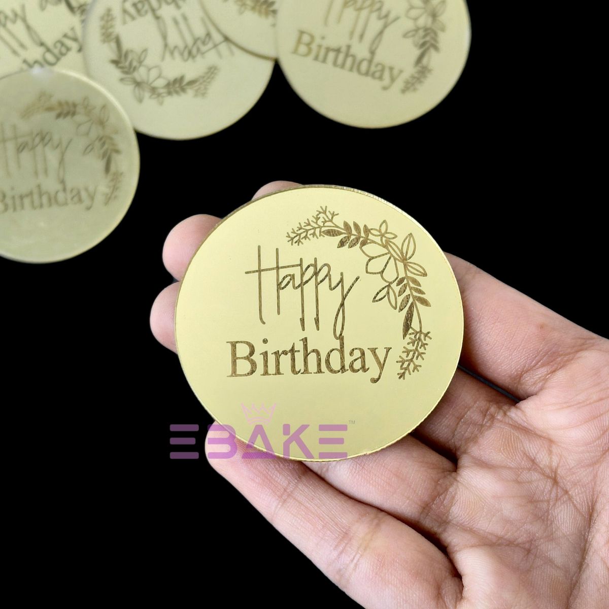 Happy Birthday Coin Topper 2" (Cake Disc) - Set of 10