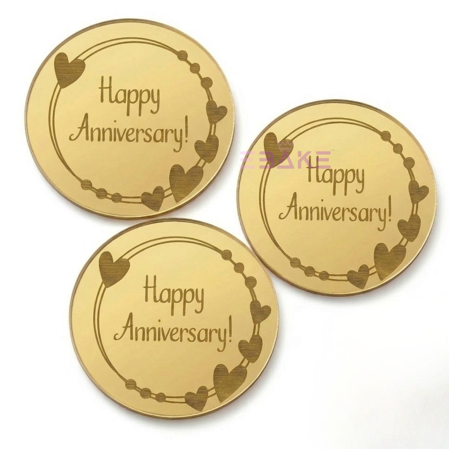 Happy Anniversary Coin Topper 2" (Set of 10)