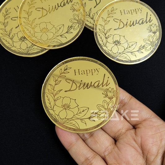 Happy Diwali 3 Inch Acrylic Coins