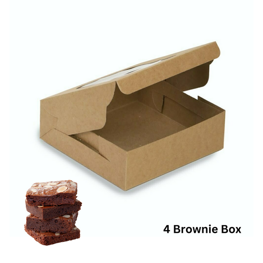 4 Piece Brownie Box Inside Coated