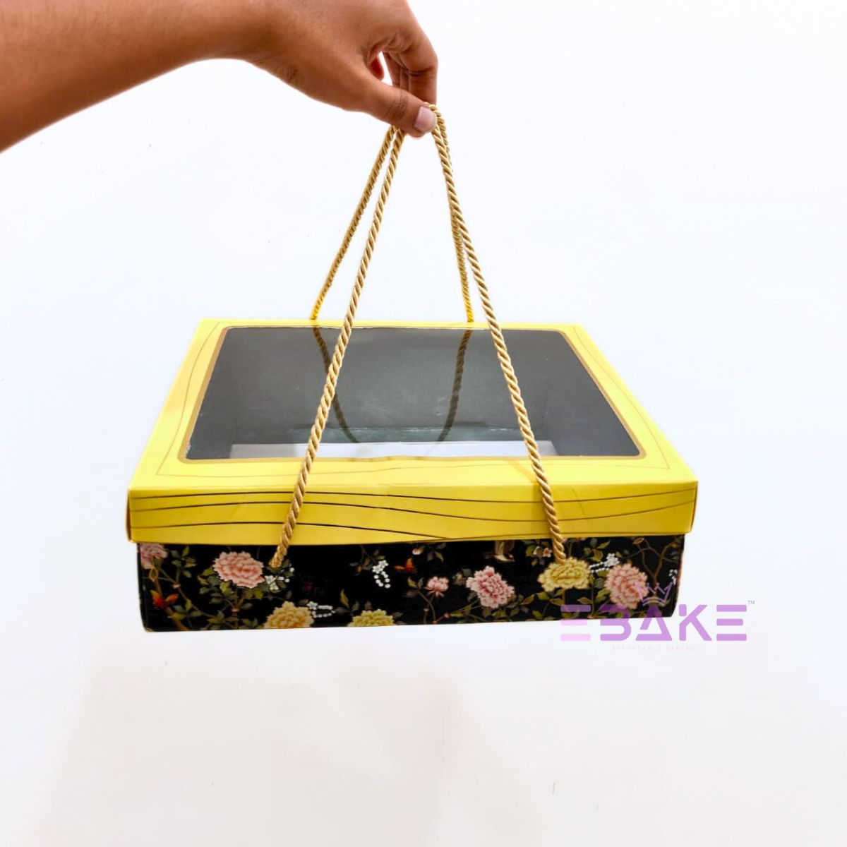 Printed Hamper Box With Rope Handle - Premium Gifting Box (Set of 2 Boxes)