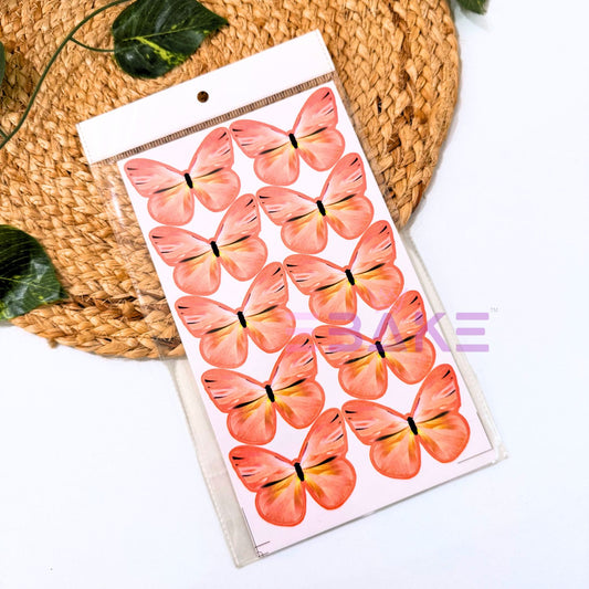 Paper Butterflies - Orange (Set of 10 Pieces) B005