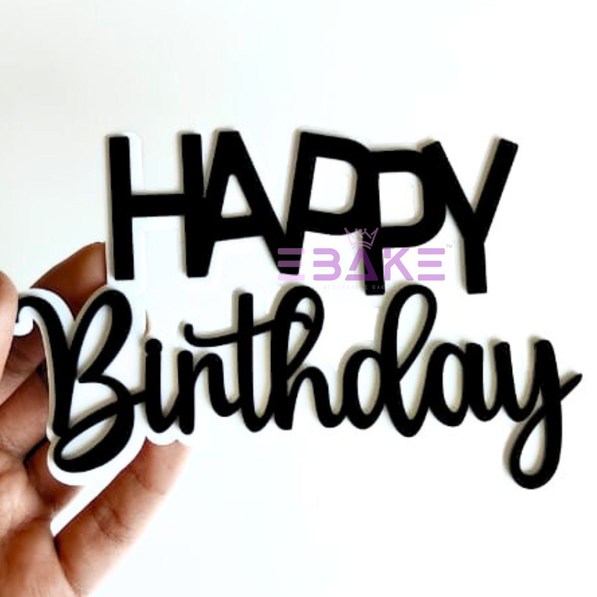 Double Colour Happy Birthday Cutout/Charm