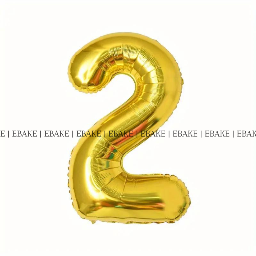 Number Foil Balloons Gold 16 Inch Single Piece