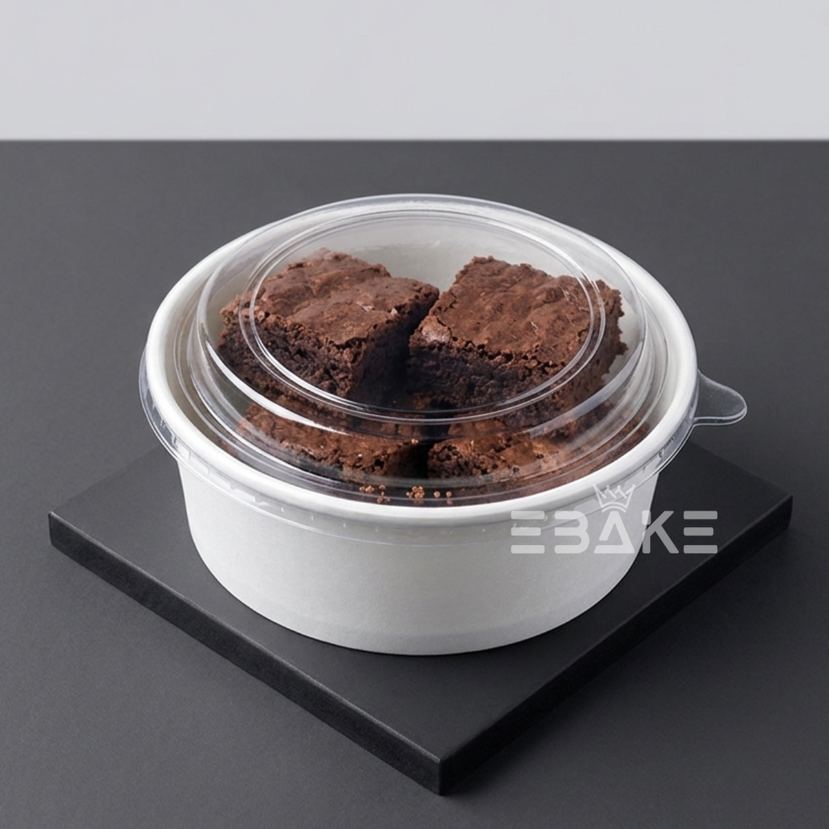 Round Disposable Paper Containers With Lid (Set of 5) White 500ml