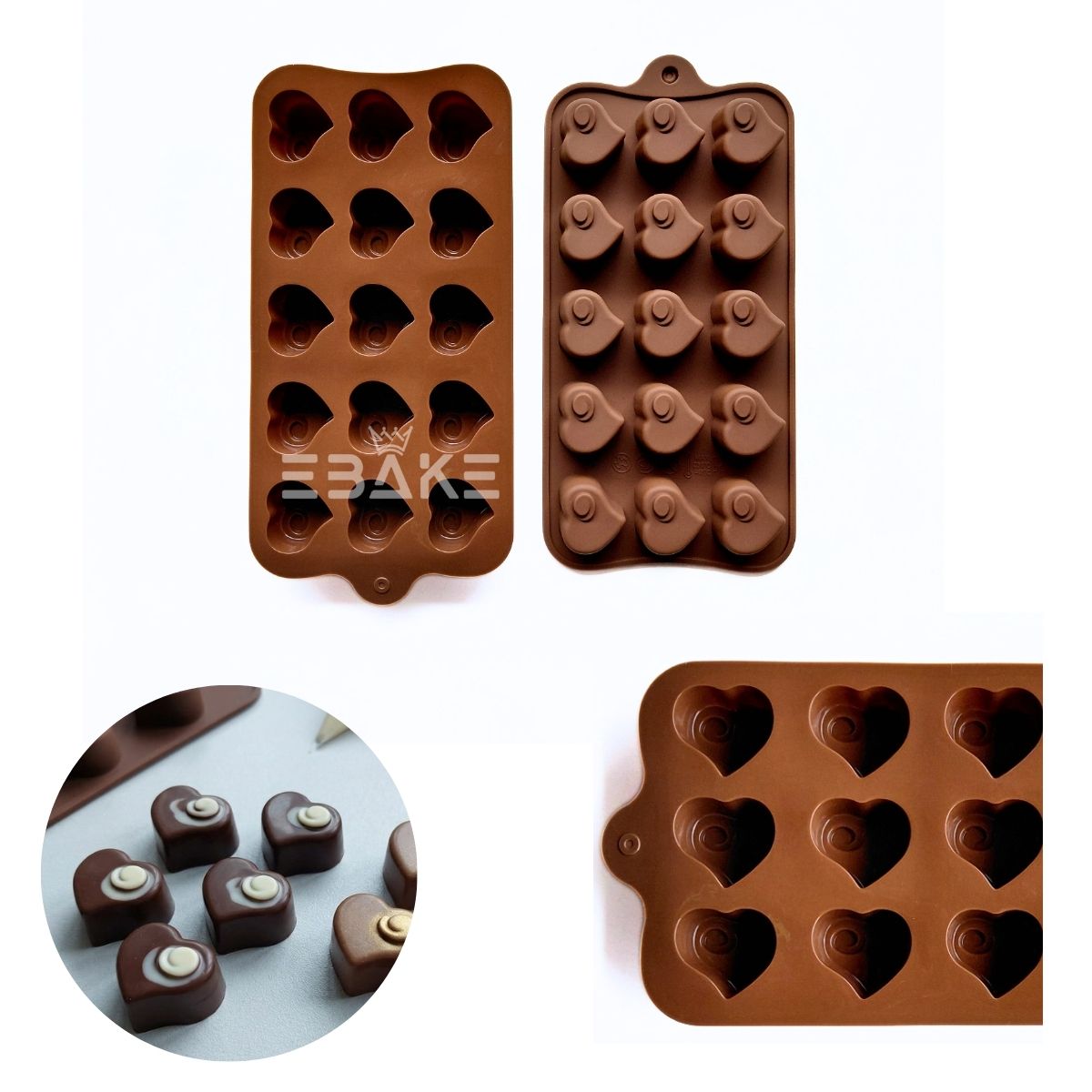 15 Cavity Heart Chocolate Silicone Mould