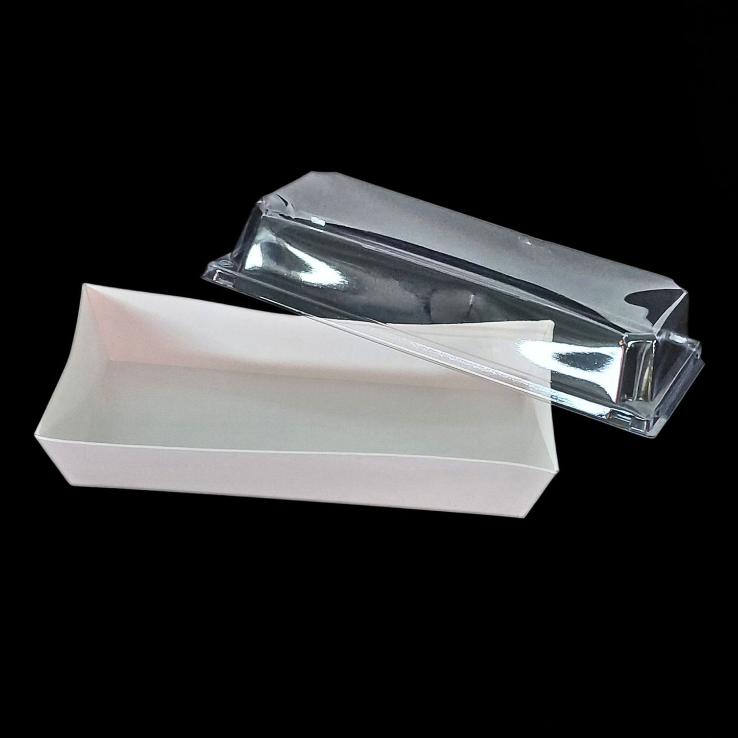 Kraft Paper Rectangle Container With Transparent Lid