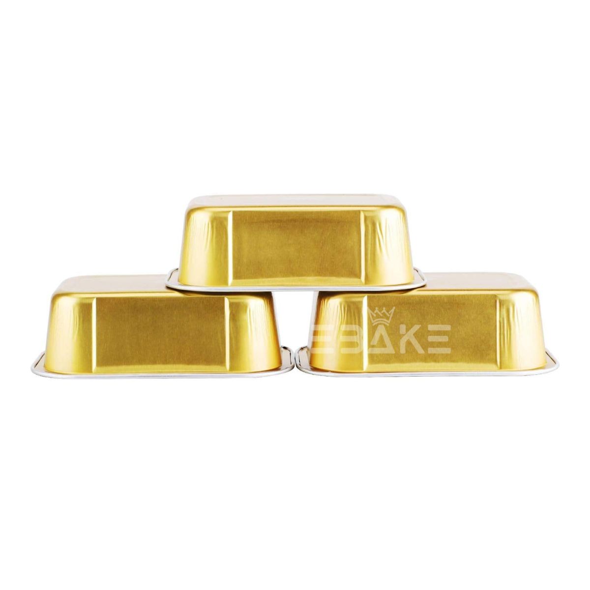 Gold Aluminium Foil Mini Loaf Pans With Lids