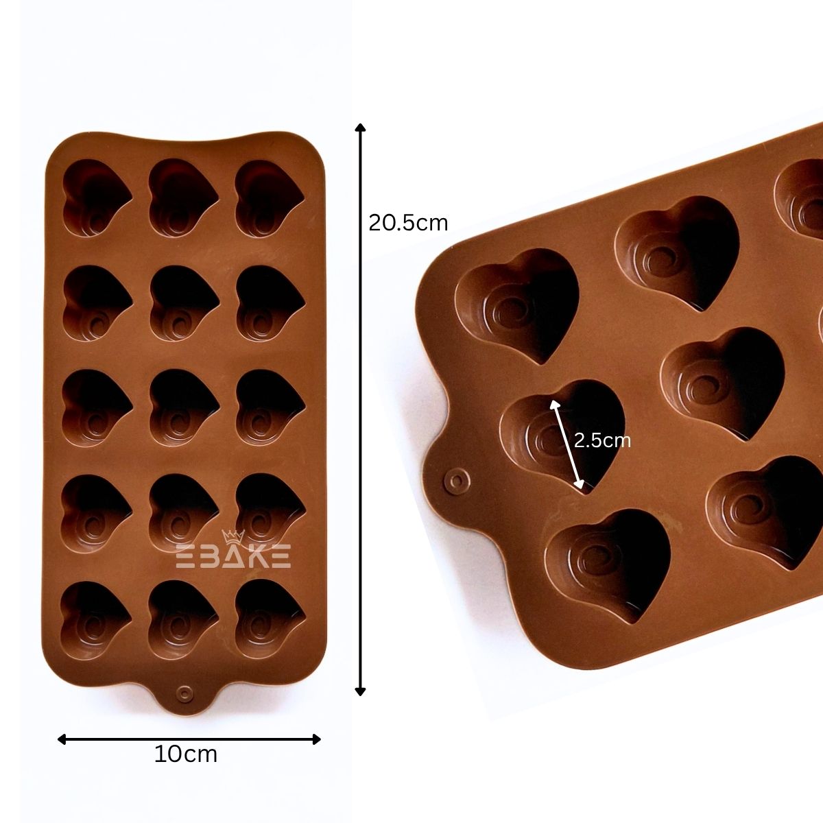 15 Cavity Heart Chocolate Silicone Mould