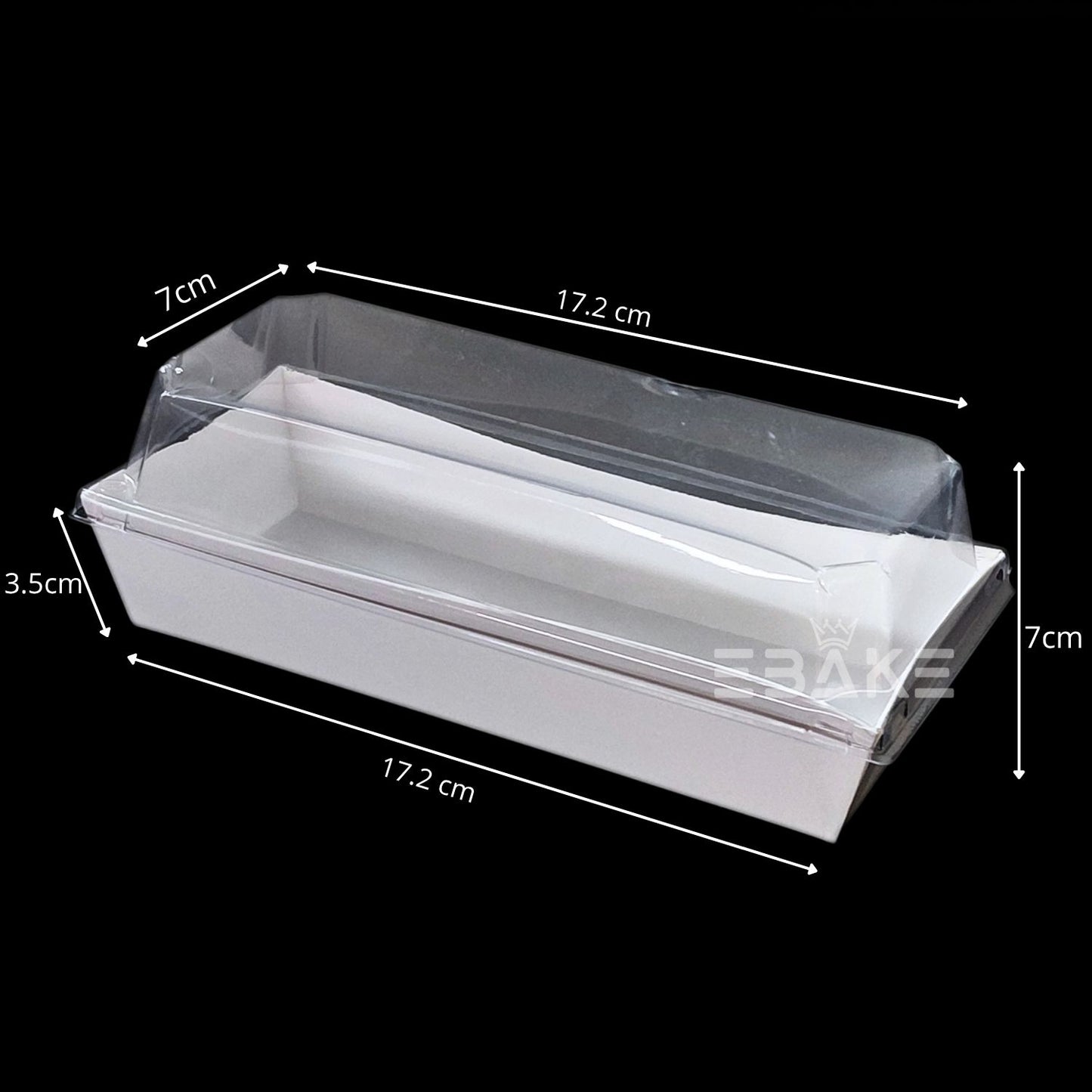 Kraft Paper Rectangle Container With Transparent Lid
