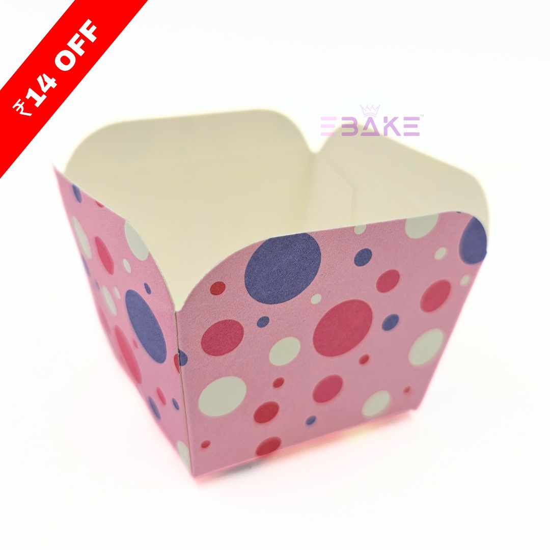 Colourful Square Paper Cups (Set of 50 Pcs)