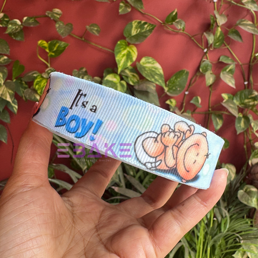 It's a Boy Printed Grosgrain Ribbon