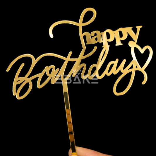 Happy Birthday Cake Topper Acrylic