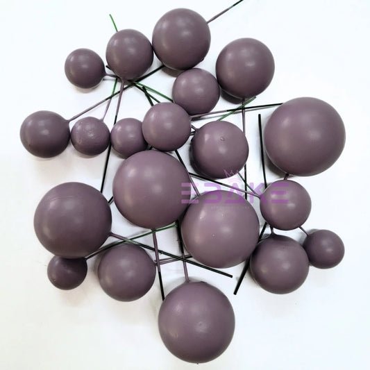 F19 Matte Faux Balls - Purplish Grey (Set Of 20 Pieces)