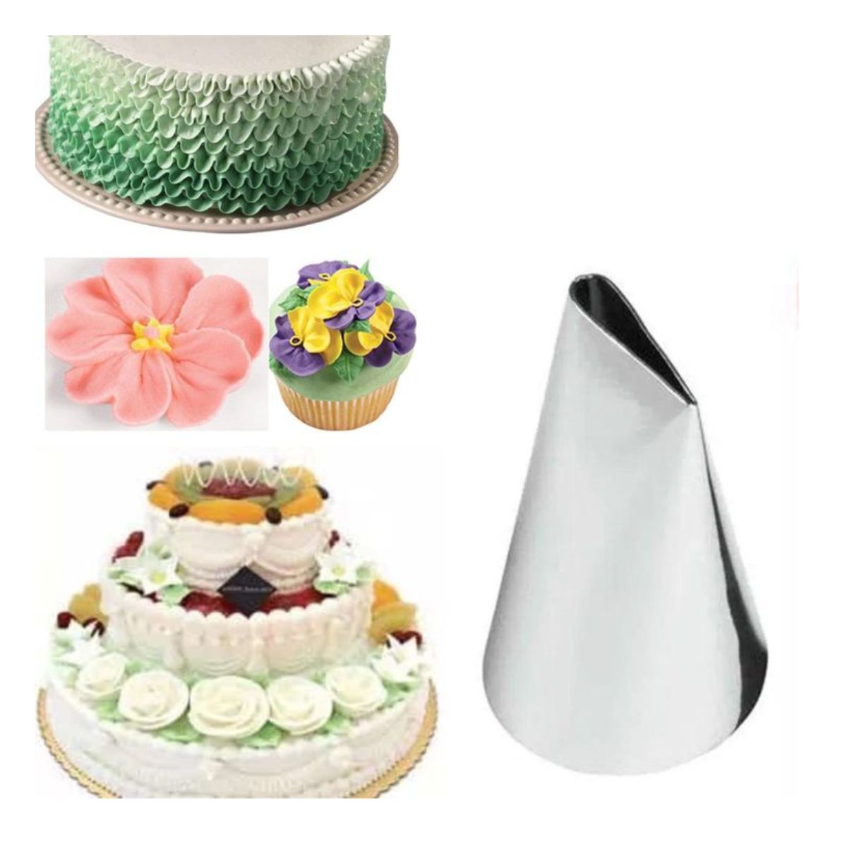 Stainless Steel Cake Decorating Nozzle / Pastry Icing Tip (124 Nozzle)
